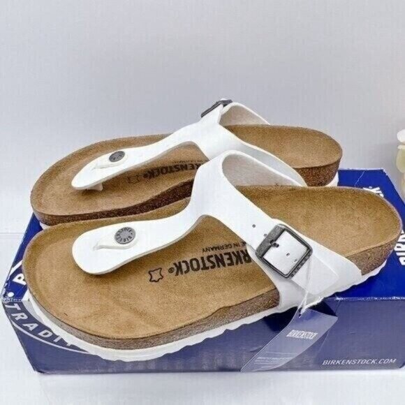 Birkenstock Gizeh Birko-Flor Thong Sandal White EU 36 Womens US 5- 5.5 Regular - Picture 2 of 11